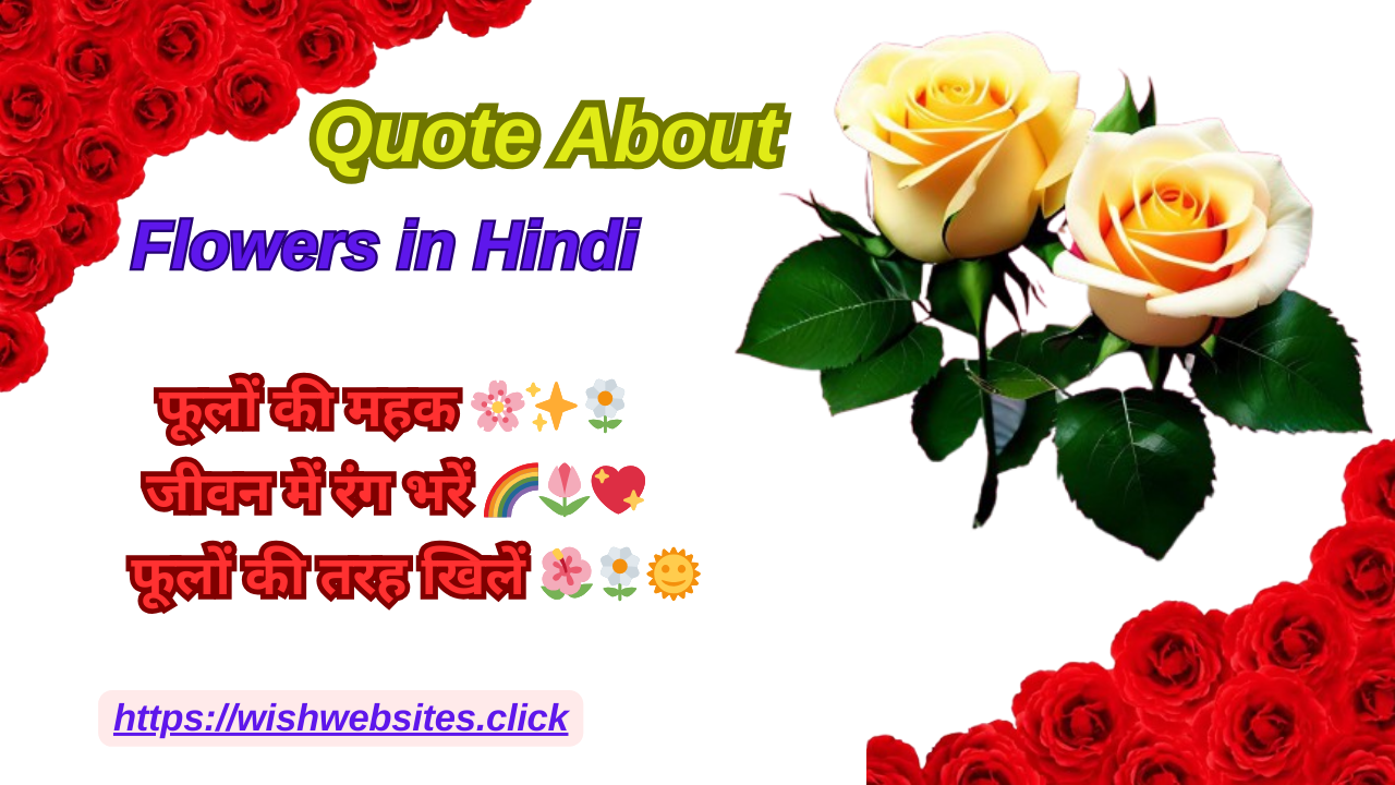 Quote About Flowers in Hindi